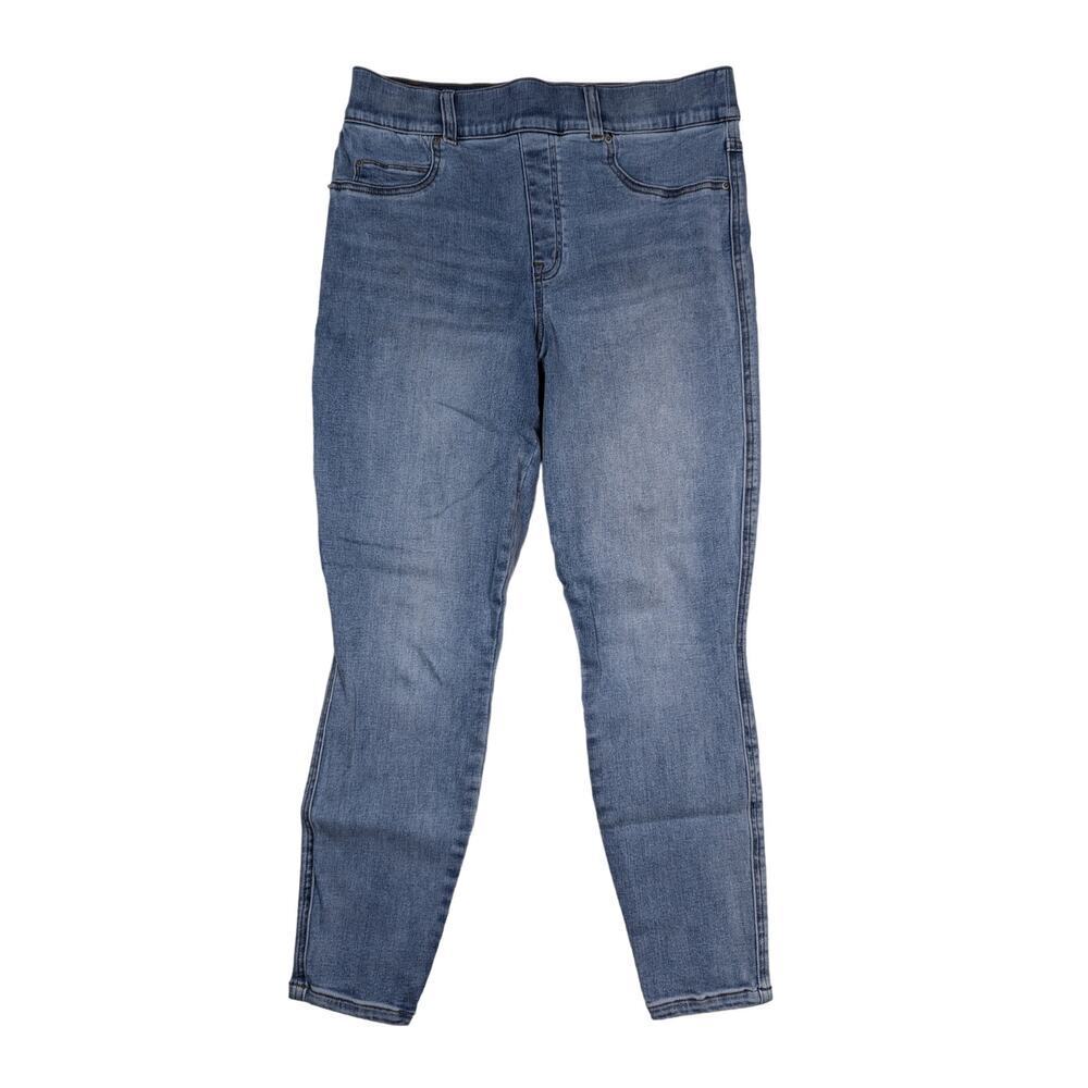 SPANX Skinny‎ Tummy Control Light Wash High Waist Pull On Jeans Large
